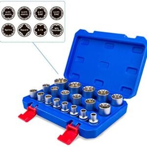 Estuche de Vasos 1/2″ Bloqueo Métrico y SAE