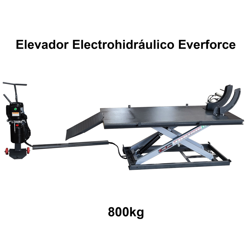 Elevador Profesional de Motos Electrohidráulico - 800 kg - Everforce