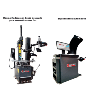 Pack Taller 10124 - Desmontadora automatica con triple brazo de ayuda y equilibradora