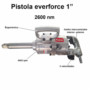 Pistola de Impacto Neumática Everforce 1” - 2600 Nm