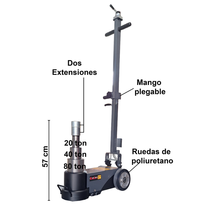 Gato Oleo Neumático de 80/40/20 Toneladas Everforce - Imagen 2