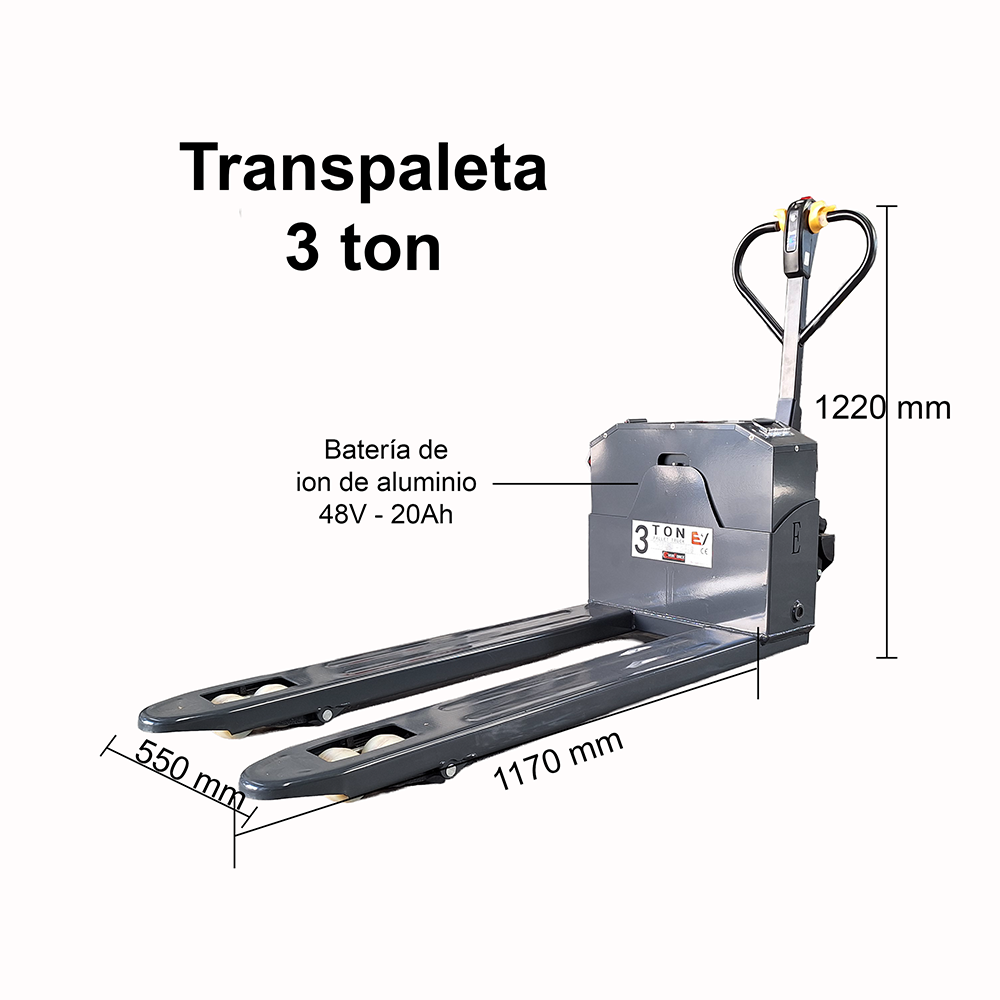 Transpaleta Eléctrica 3 Toneladas