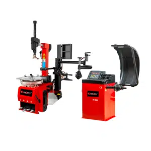 Pack Taller 10124B - Desmontadora automatica con triple brazo de ayuda y equilibradora