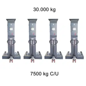 Elevador de Camiones 30 Toneladas Móvil 380v | 4 Columnas 7.500 kg | Profesional